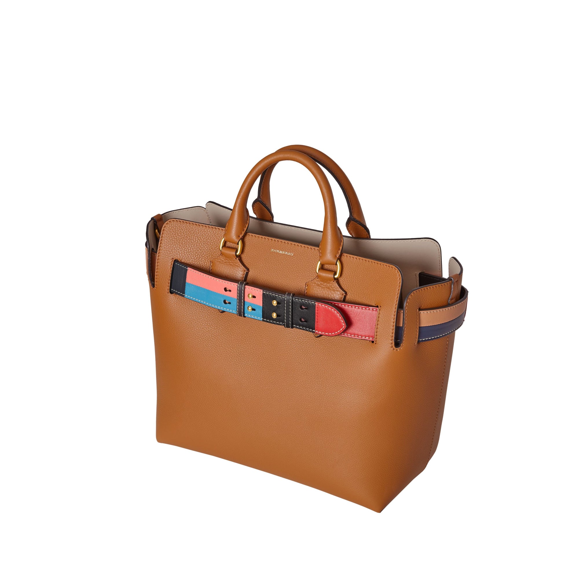 COGNAC Sac The Belt moyen en cuir avec détail color-block