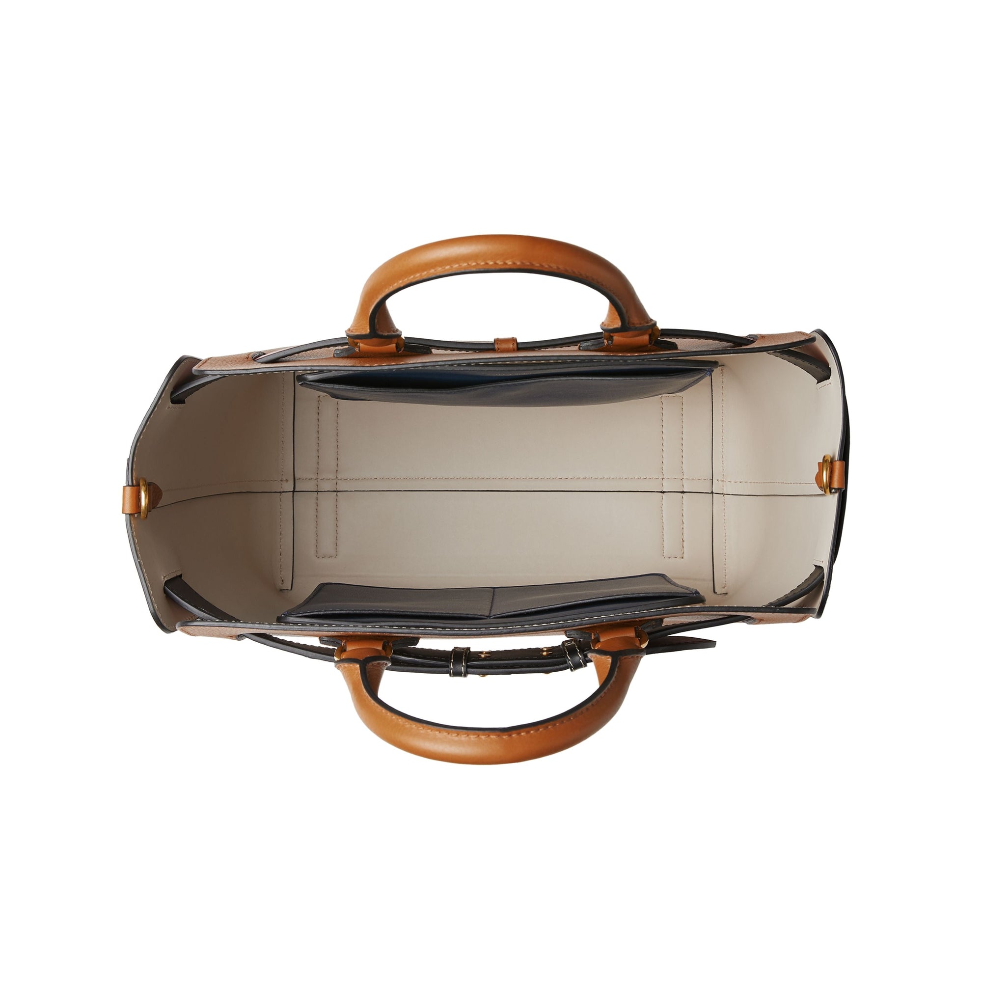 COGNAC Sac The Belt moyen en cuir avec détail color-block