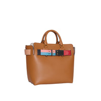 COGNAC Sac The Belt moyen en cuir avec détail color-block
