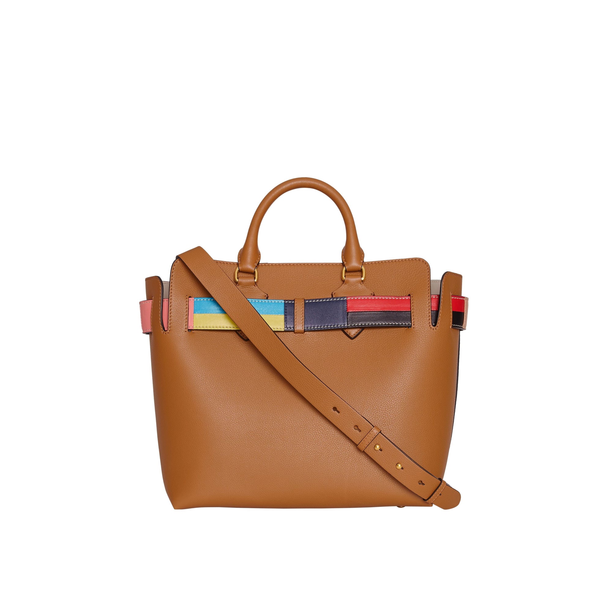 COGNAC Sac The Belt moyen en cuir avec détail color-block