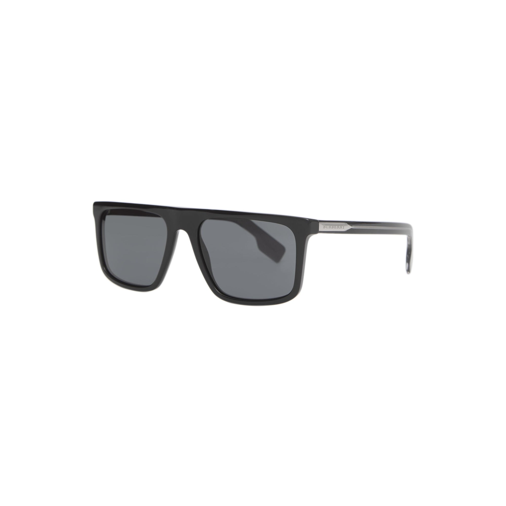 Lunettes de soleil à monture droite avec détail Vintage check - Noir