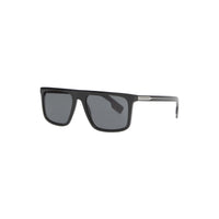 Lunettes de soleil à monture droite avec détail vintage check - Noir