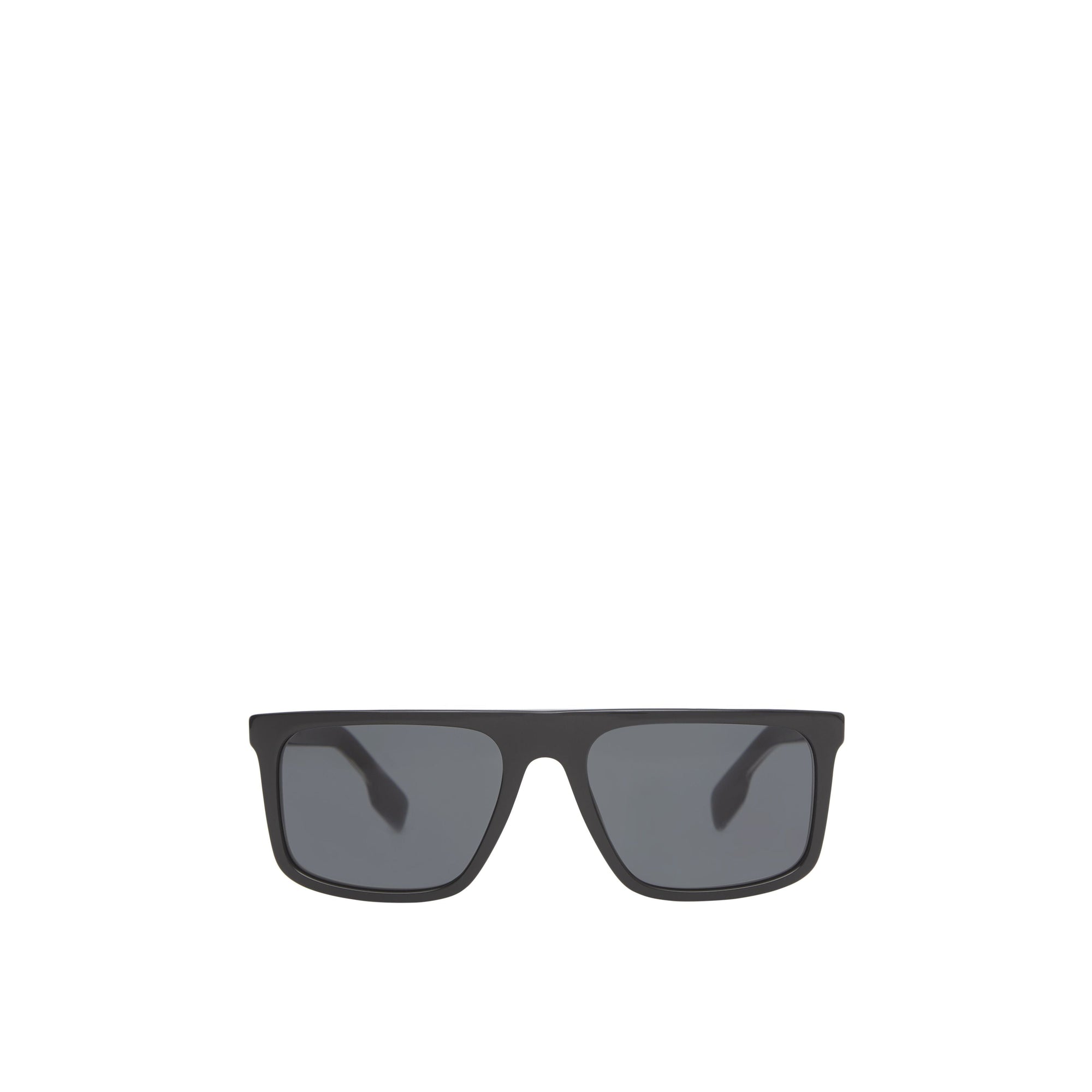 Lunettes de soleil à monture droite avec détail Vintage check - Noir