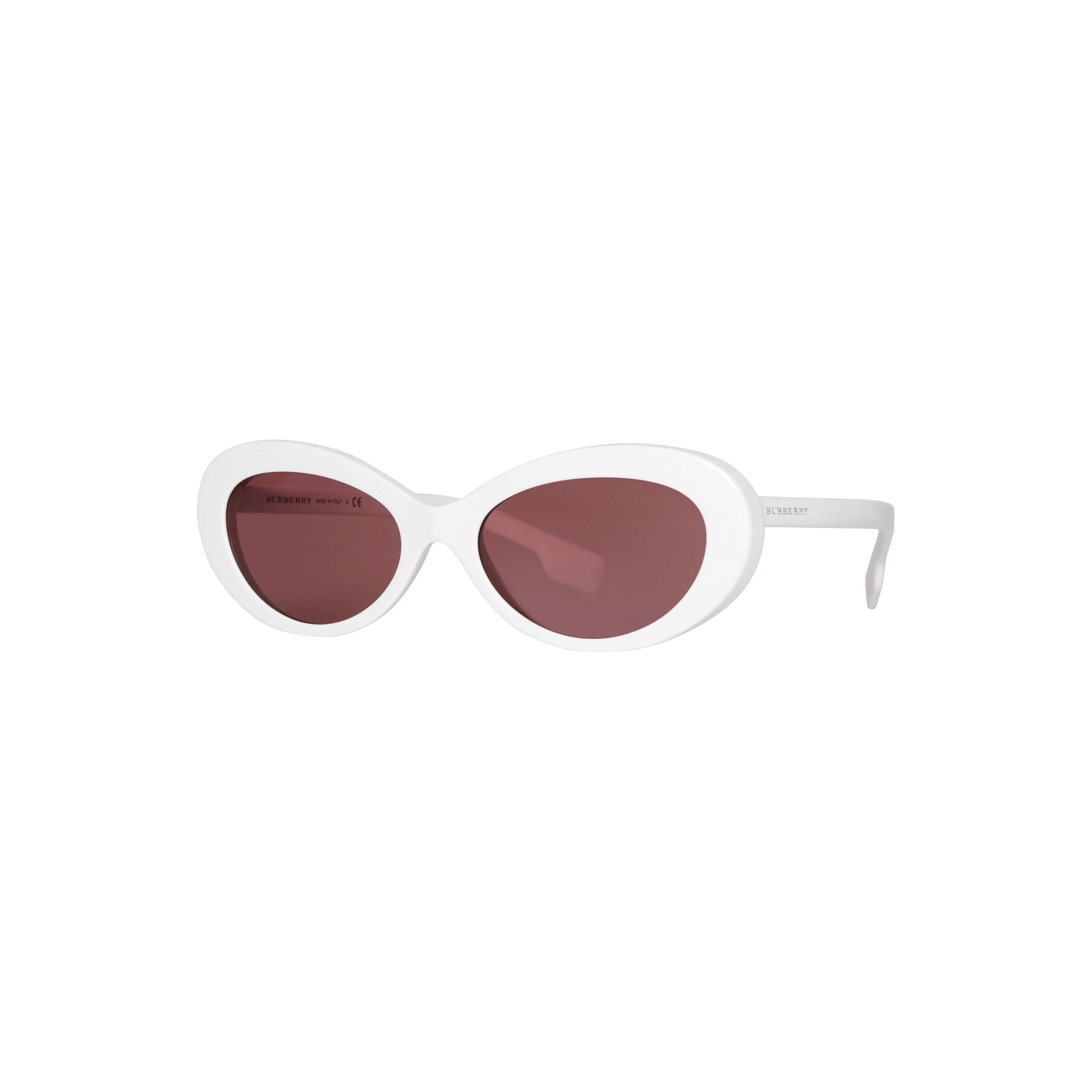 Lunettes de soleil à monture œil-de-chat - Blanc