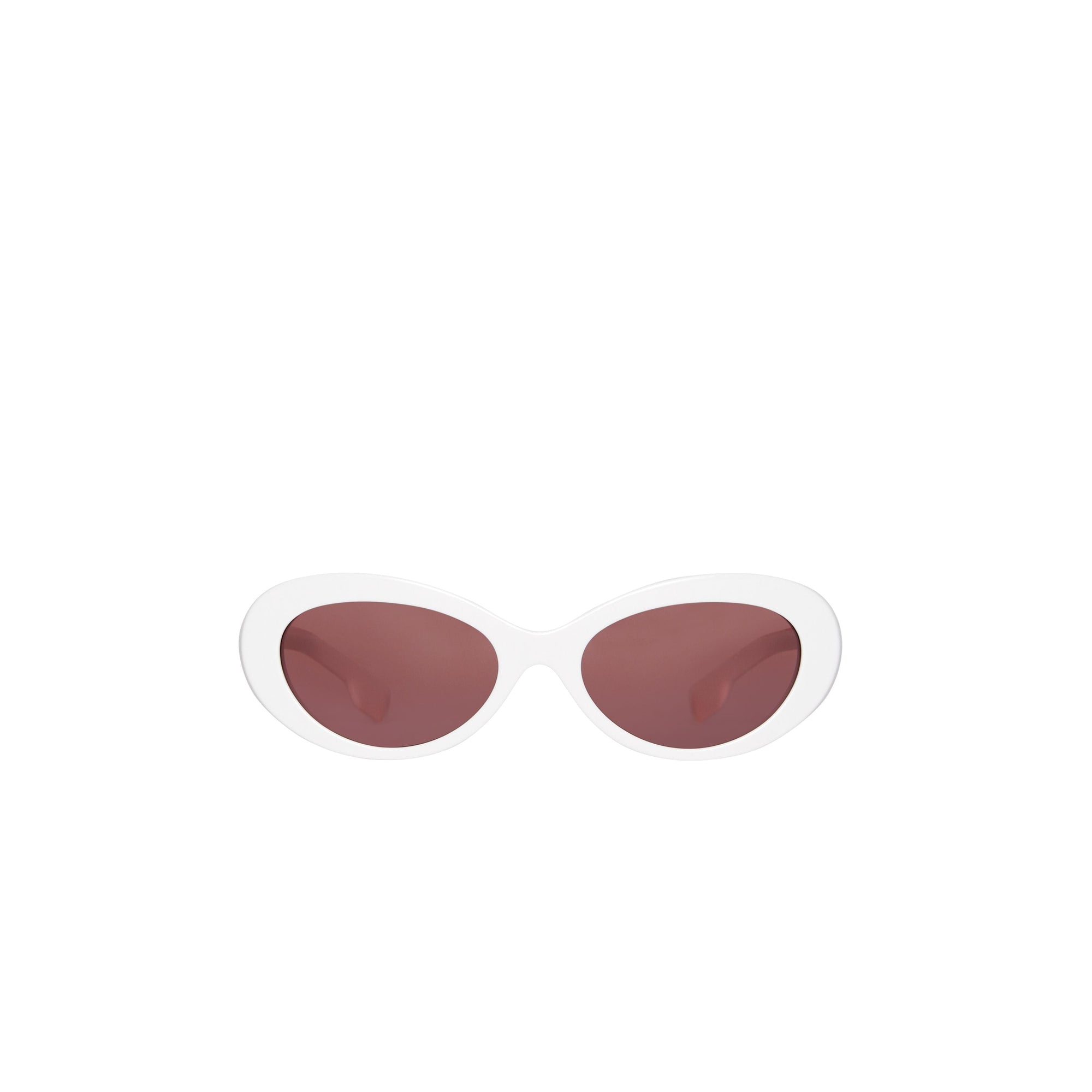 Lunettes de soleil à monture œil-de-chat - Blanc