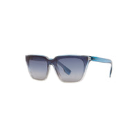 Lunettes de soleil masque carrées avec paillettes - Bleu