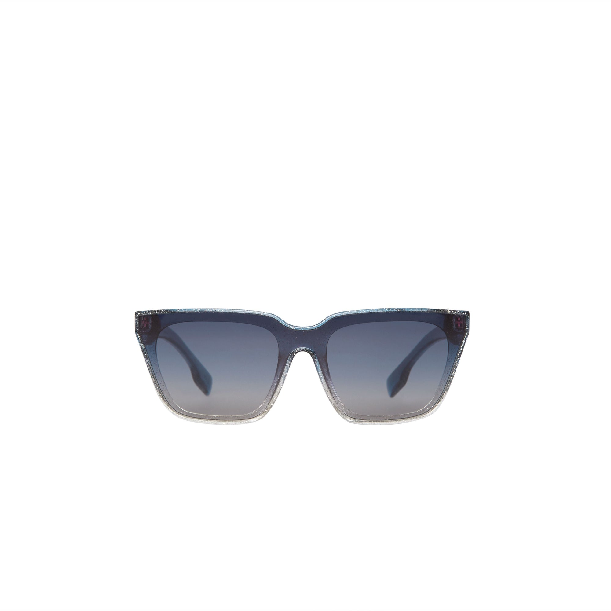 Lunettes de soleil masque carrées avec paillettes - Bleu
