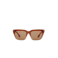 Lunettes de soleil masque carrées avec paillettes - Rose