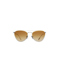 Lunettes de soleil aviateur avec détail pailleté - Jaune