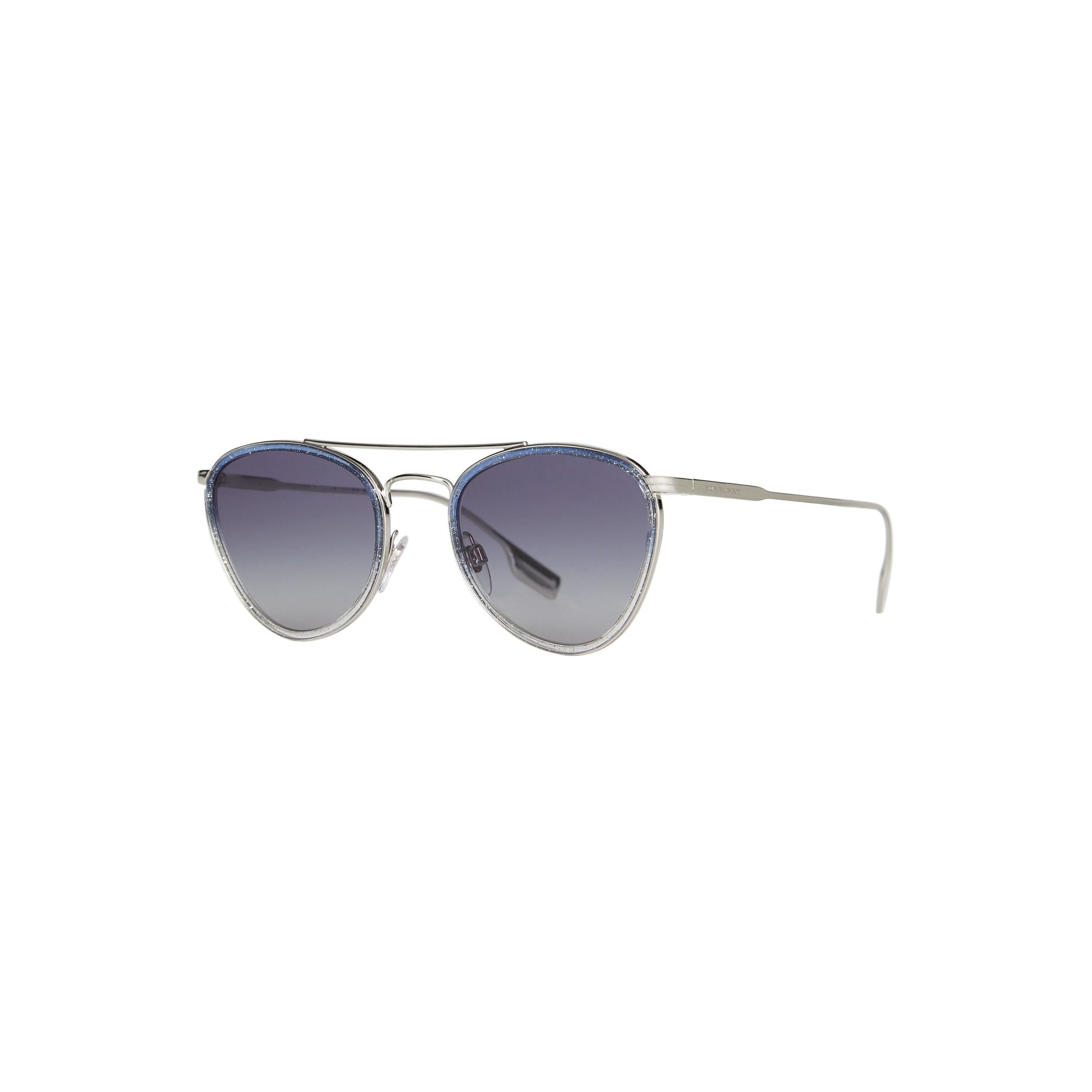 Lunettes de soleil aviateur avec détail pailleté - Bleu