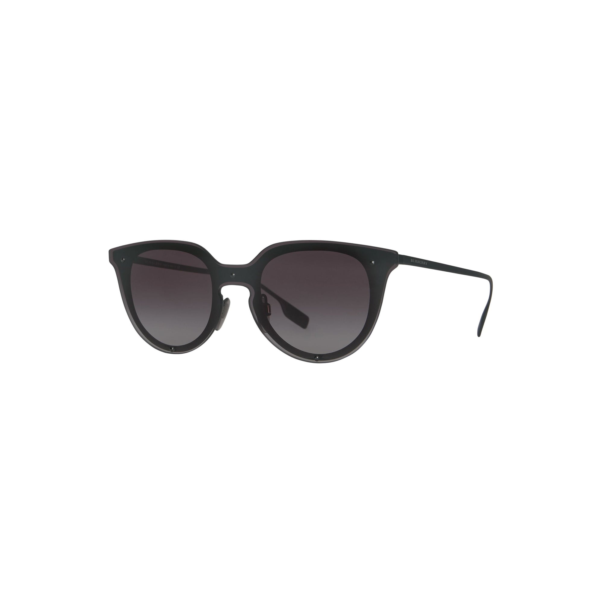 Lunettes de soleil masque rondes avec pont en trou de serrure - Noir