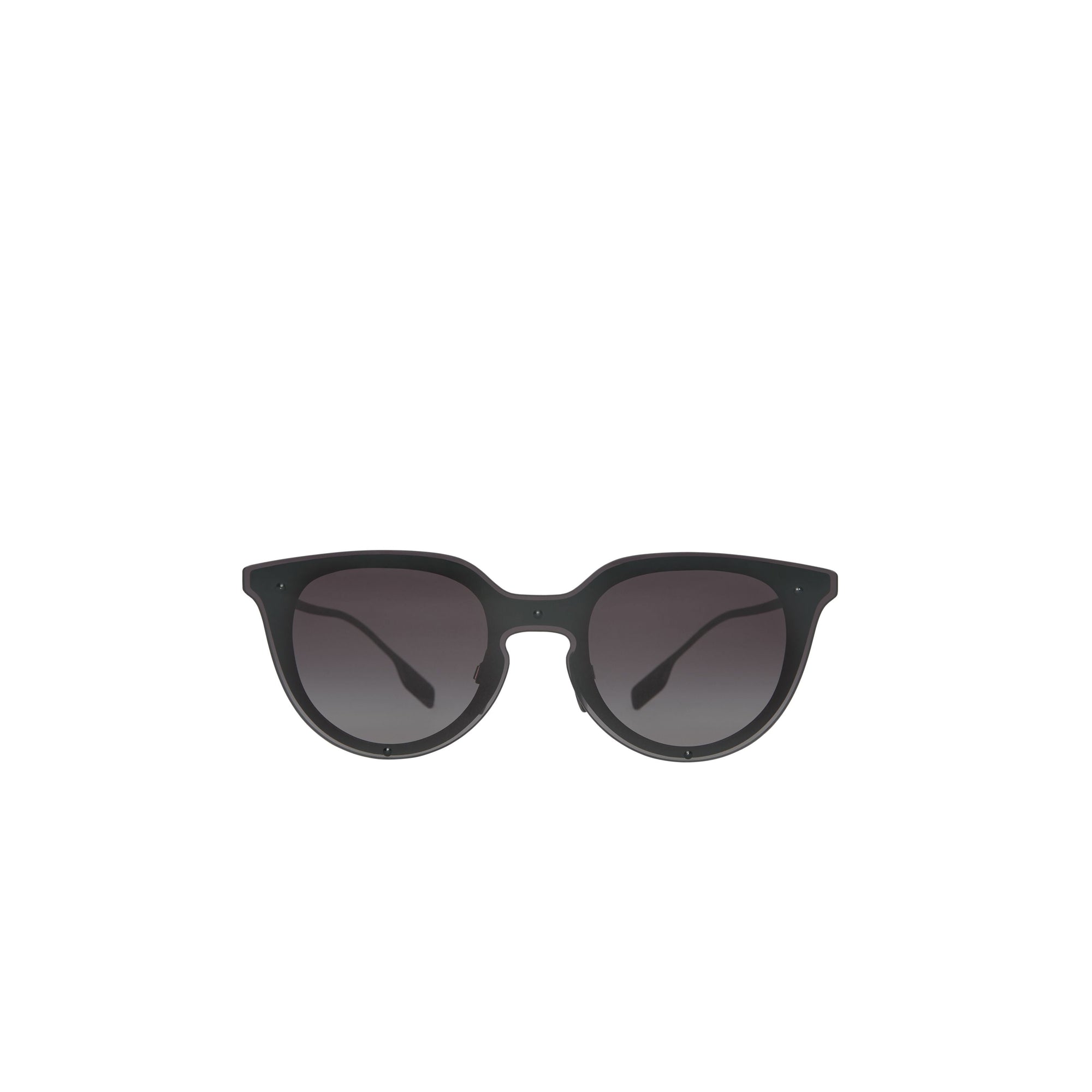 Lunettes de soleil masque rondes avec pont en trou de serrure - Noir