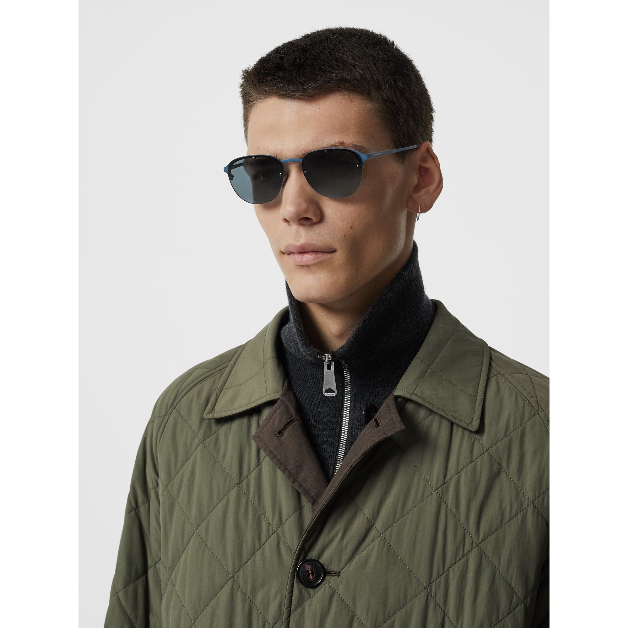 Lunettes de soleil rondes - Bleu