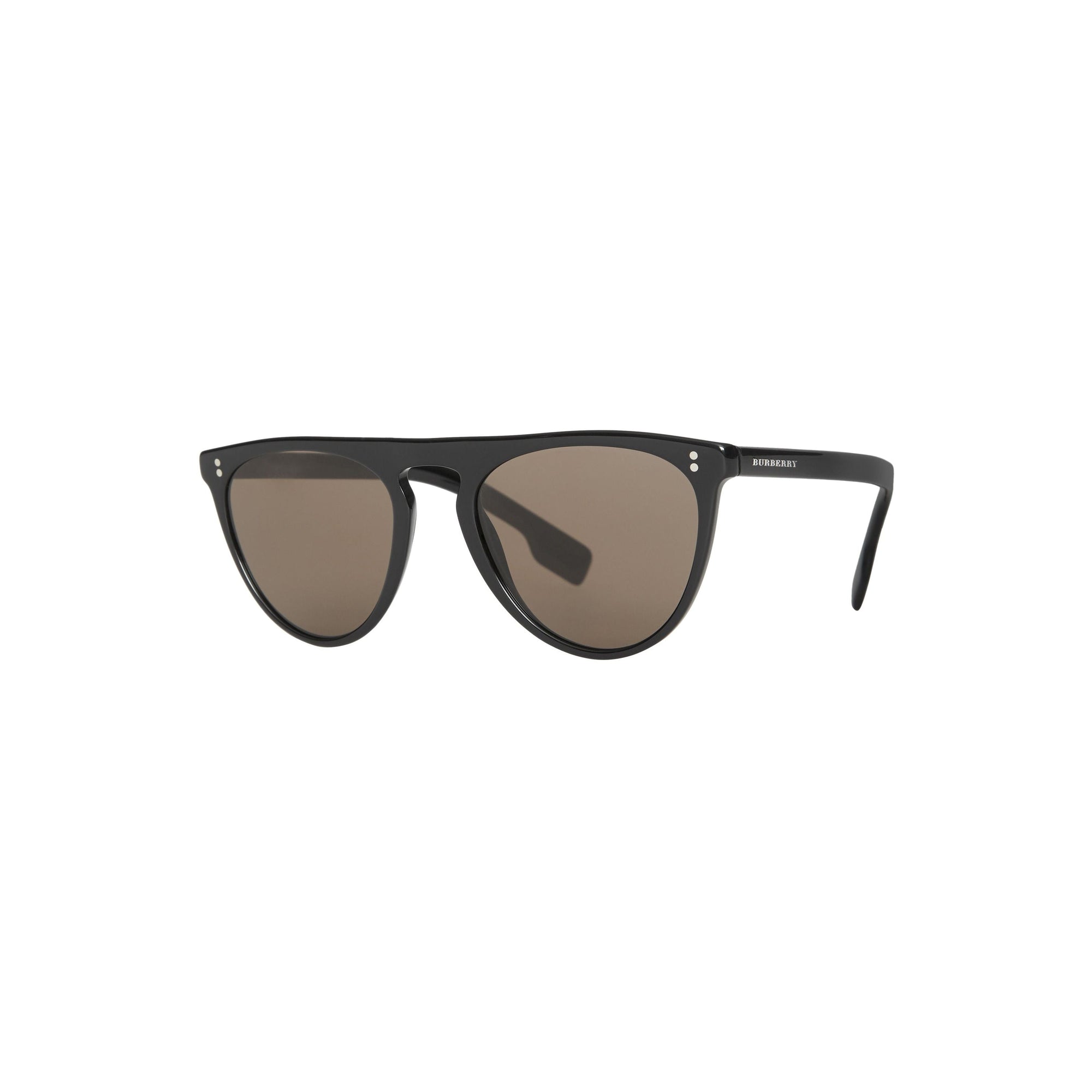 Lunettes de soleil à monture en d et pont en trou de serrure - Noir