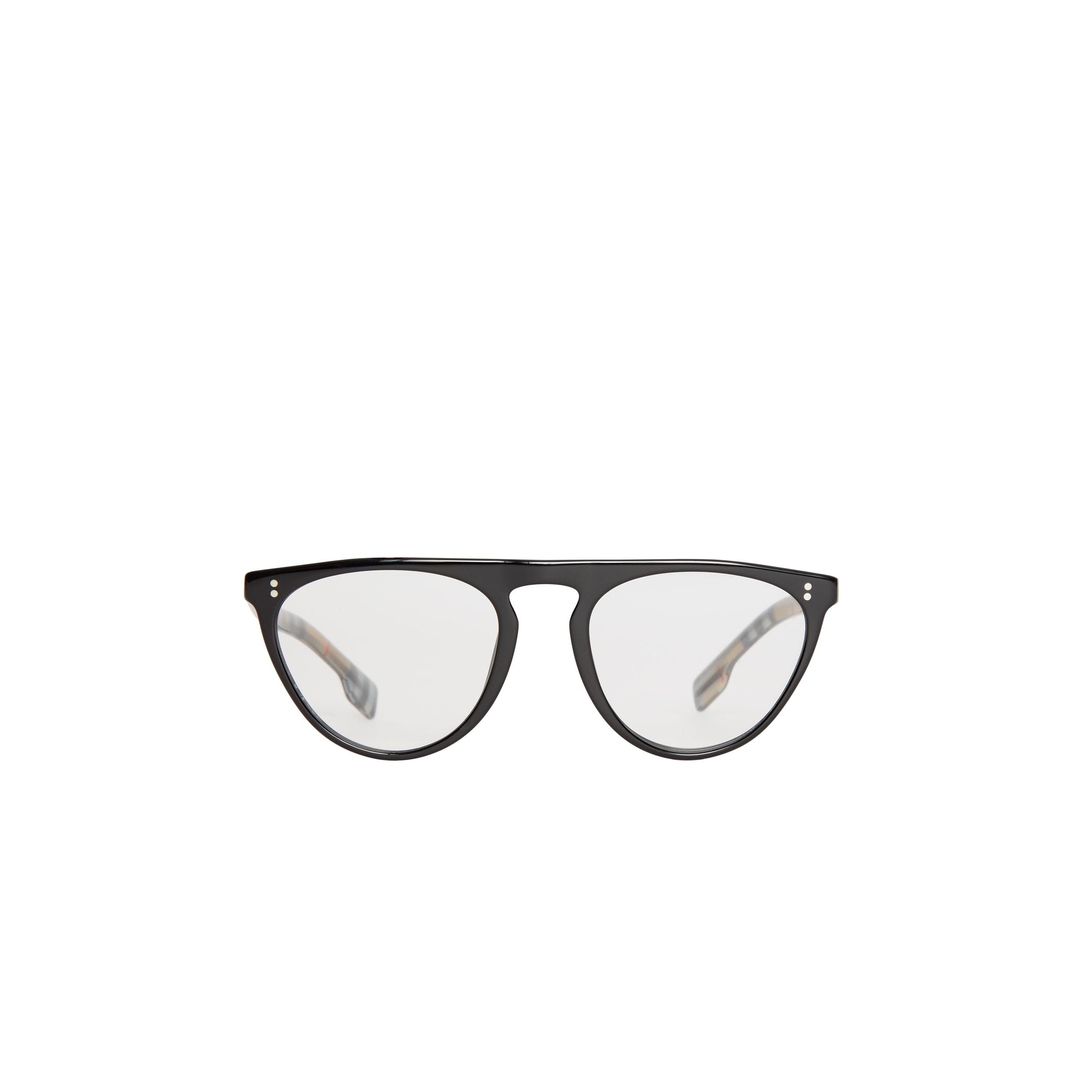 Lunettes de vue à monture en d et pont en trou de serrure - Noir