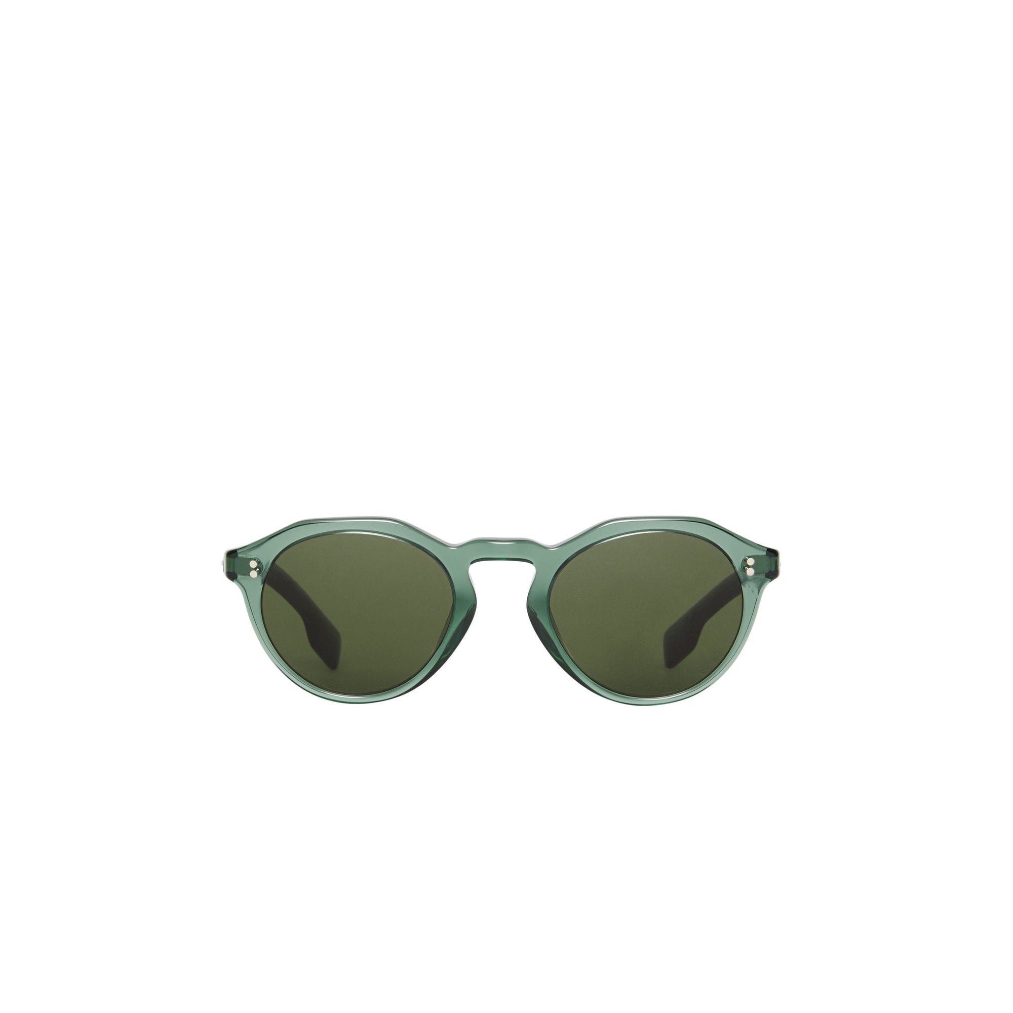 Lunettes de soleil à monture ronde et pont en trou de serrure - Vert