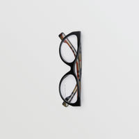 BLACK Monture œil de chat pour lunettes de vue avec Vintage check