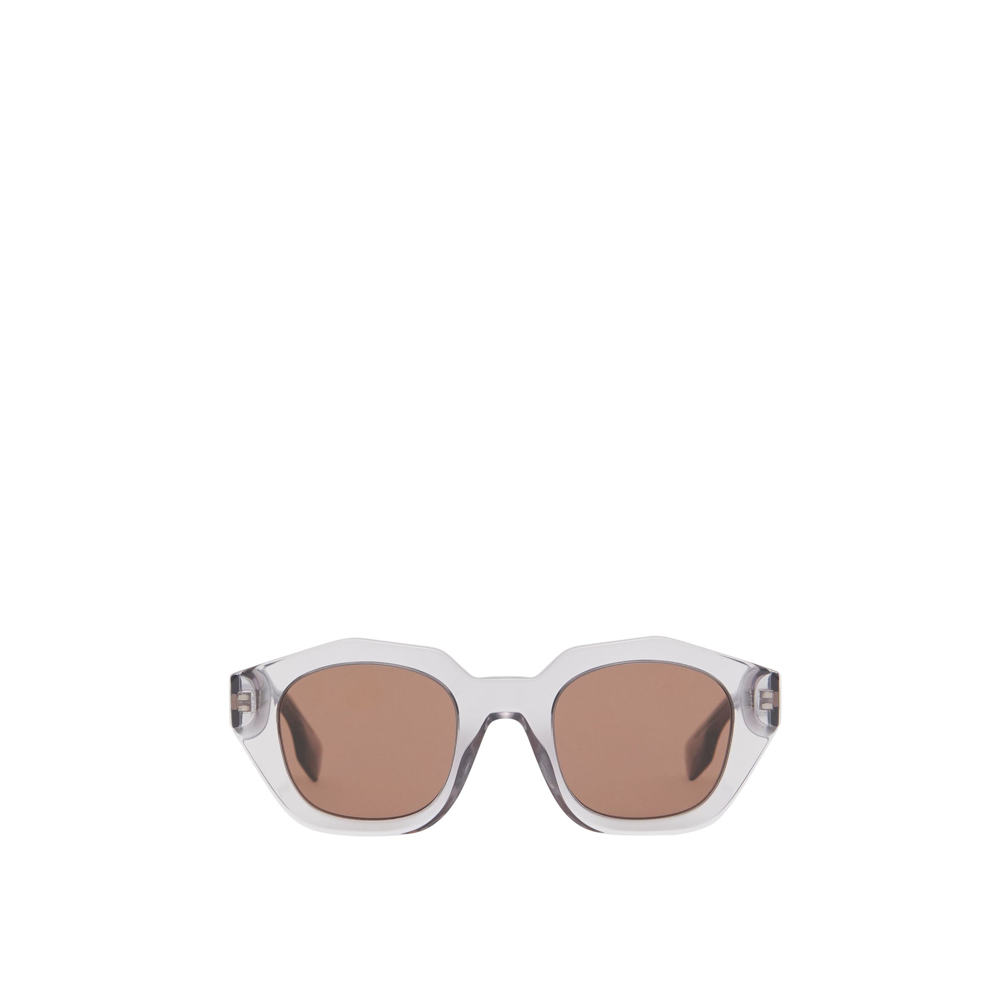 Lunettes de soleil à monture géométrique - Gris