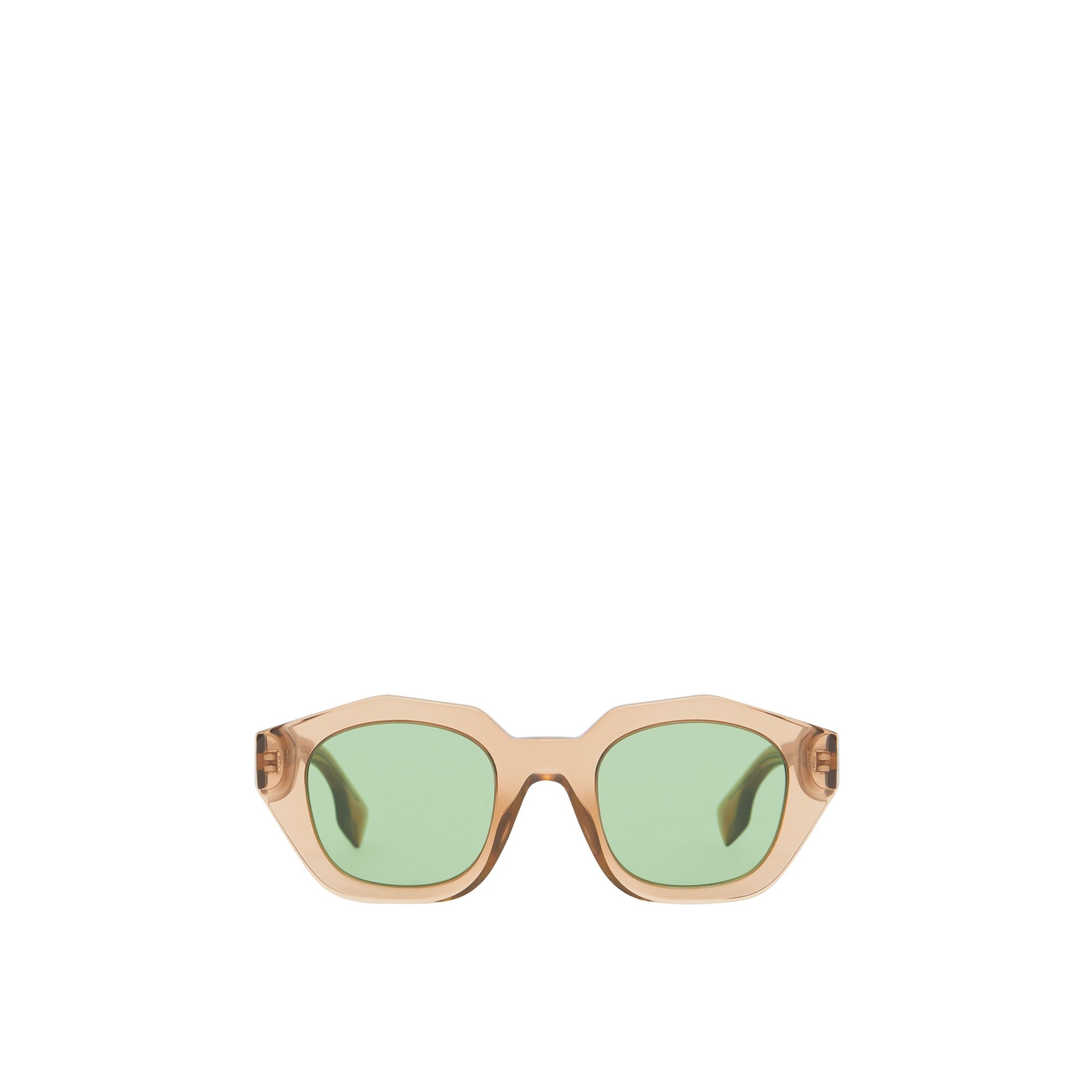 Lunettes de soleil à monture géométrique - Marron