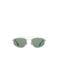 Lunettes de soleil navigateur géométriques plaquées or - Cristal