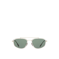 Lunettes de soleil navigateur géométriques plaquées or - Cristal