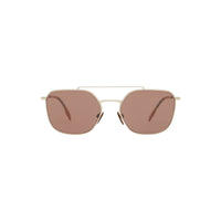 Lunettes de soleil aviateur carrées vintage check - Or jaune