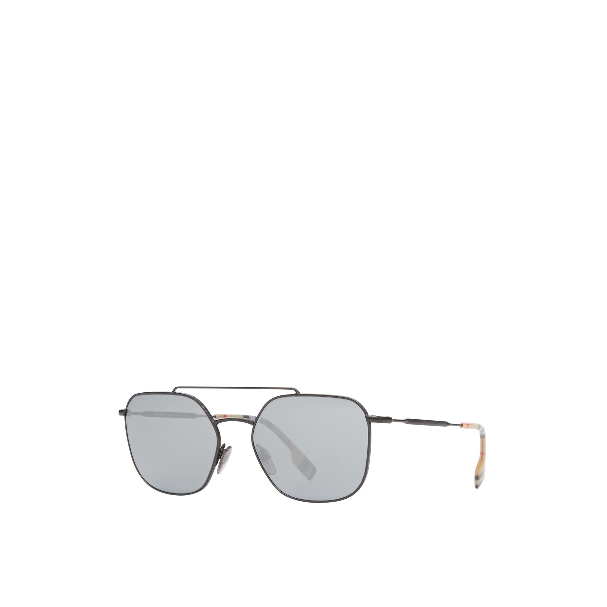 MATT BLACK Lunettes de soleil aviateur carrées avec double pont