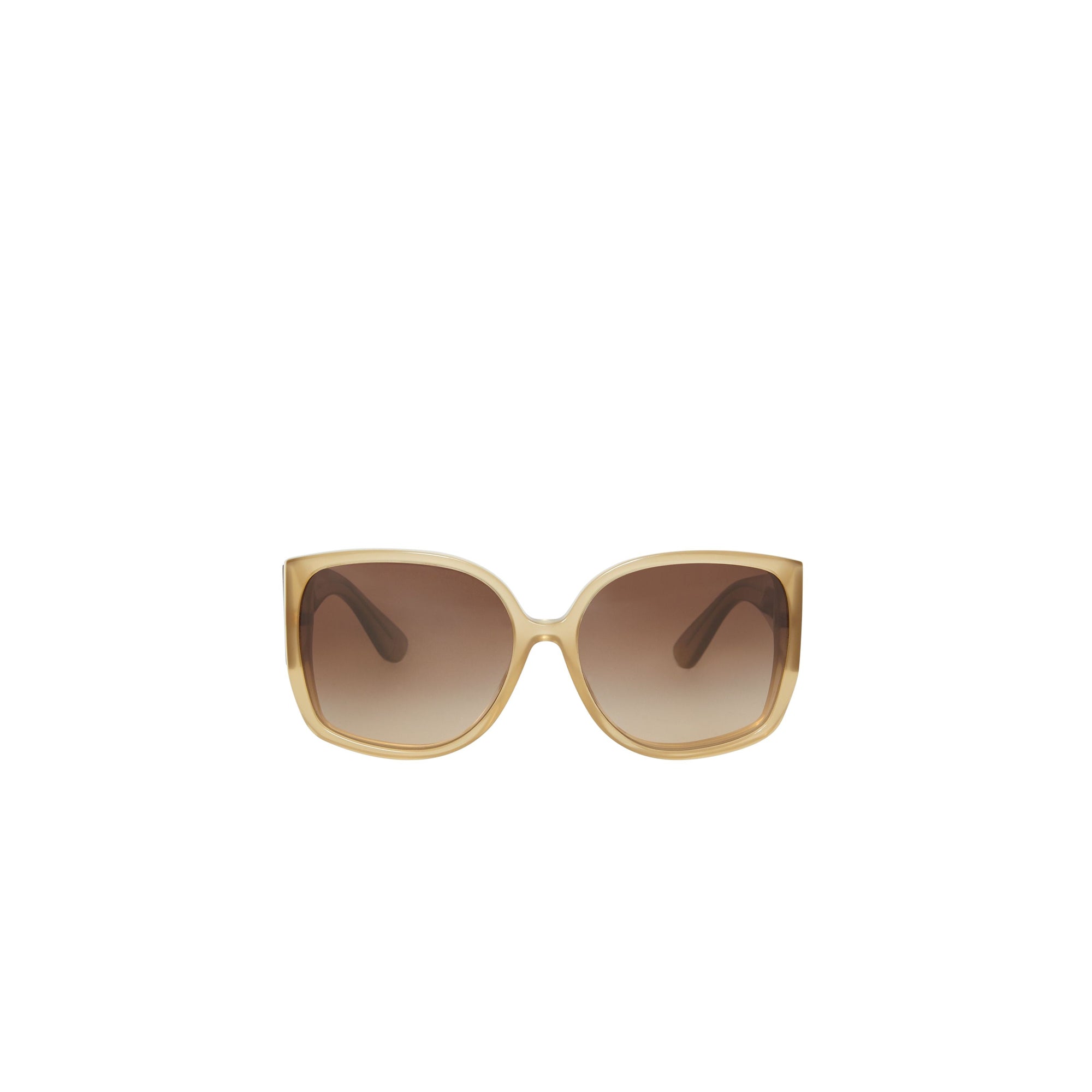Lunettes de soleil à monture papillon oversize - Beige