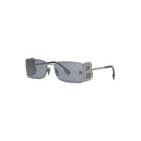 Lunettes de soleil rectangulaires avec détail « b » - Gris plomb