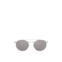 Lunettes de soleil rondes avec double pont - Argent