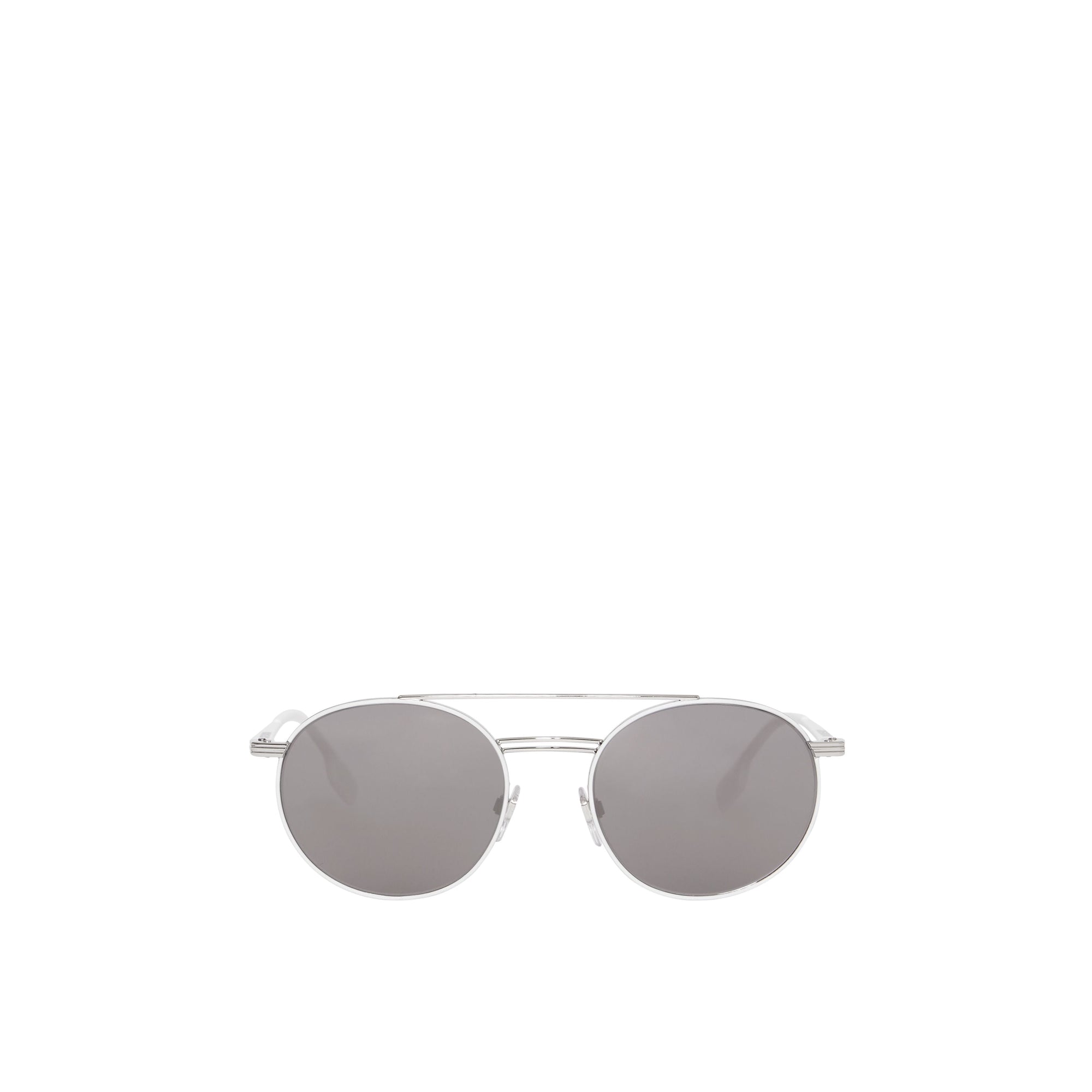 Lunettes de soleil rondes avec double pont - Argent