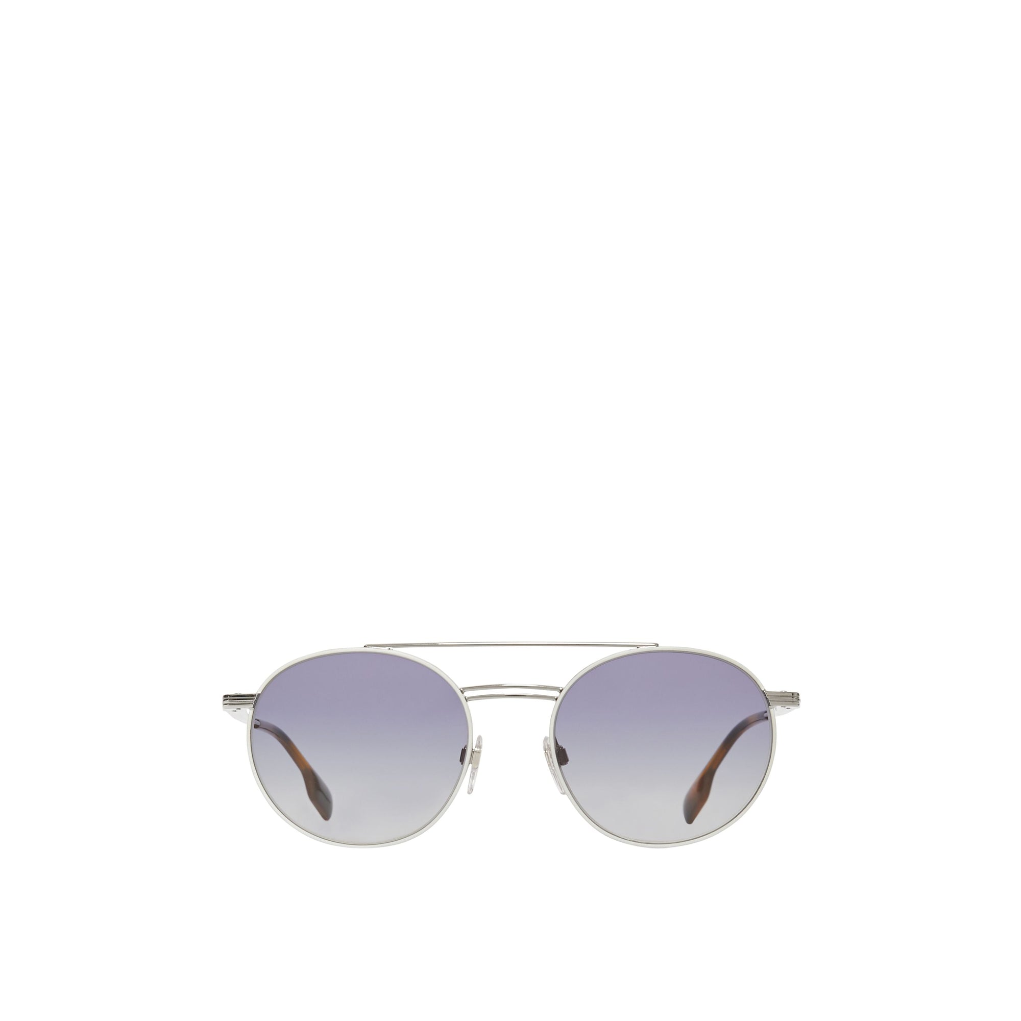 Lunettes de soleil rondes avec double pont - Argent