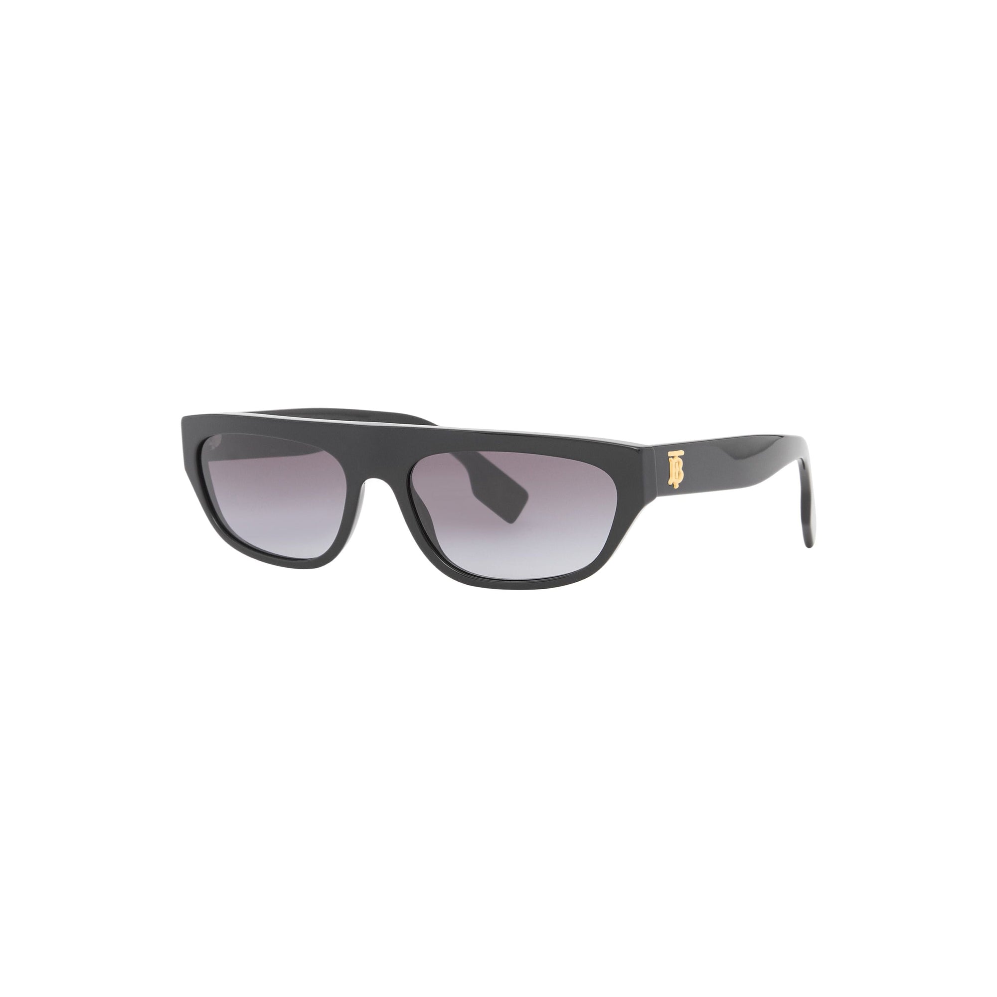 Lunettes de soleil à monture rectangulaire monogram - Noir