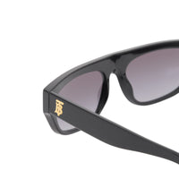 Lunettes de soleil à monture rectangulaire monogram - Noir