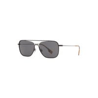 Lunettes de soleil à monture carrée avec double pont - Noir mat