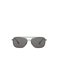 Lunettes de soleil à monture carrée avec double pont - Noir mat