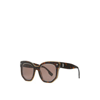 TORTOISE SHELL Lunettes de soleil à monture géométrique