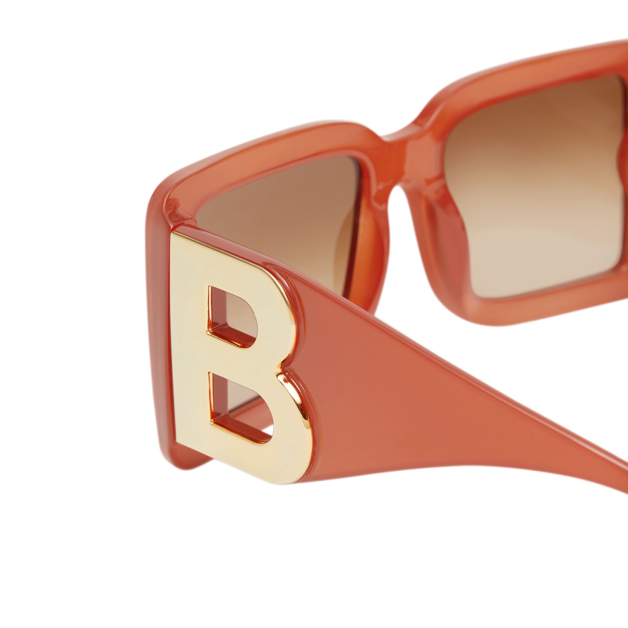 ORANGE Lunettes de soleil carrées à motif « B »