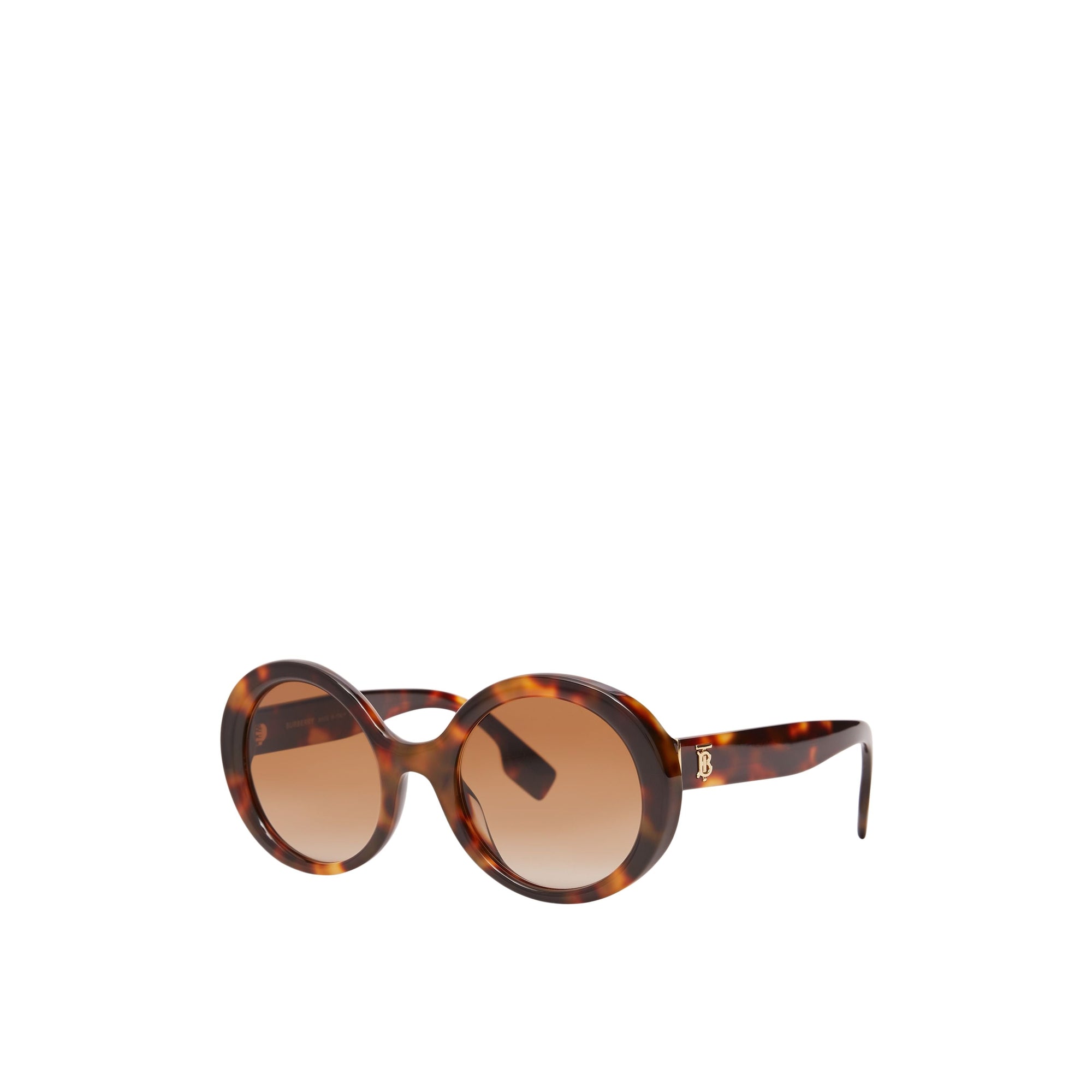 DARK TORTOISE AMBER Lunettes de soleil rondes oversize