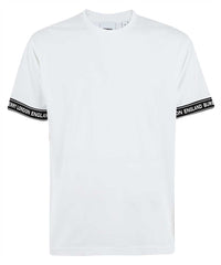 WHITE T-shirt oversize en coton avec bandes à logo