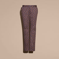 NAVY Pantalon 7/8 en coton avec imprimé mosaïque géométrique parsemé