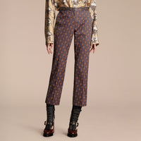 NAVY Pantalon 7/8 en coton avec imprimé mosaïque géométrique parsemé