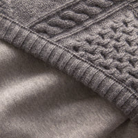 GREY MELANGE Robe sweat-shirt avec panneaux en maille torsadée