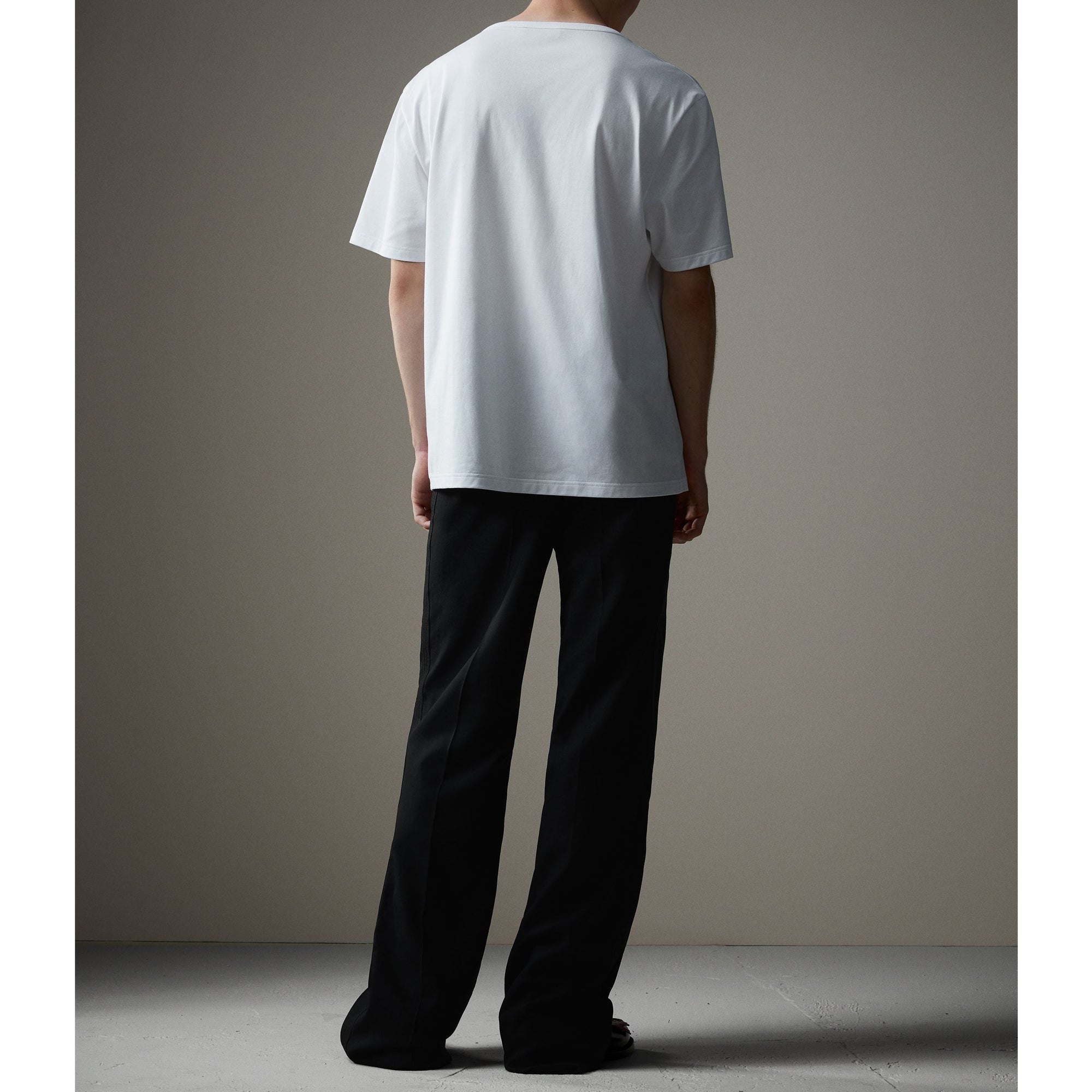 Pantalon de smoking en barathea de laine et de mohair anglais - Noir