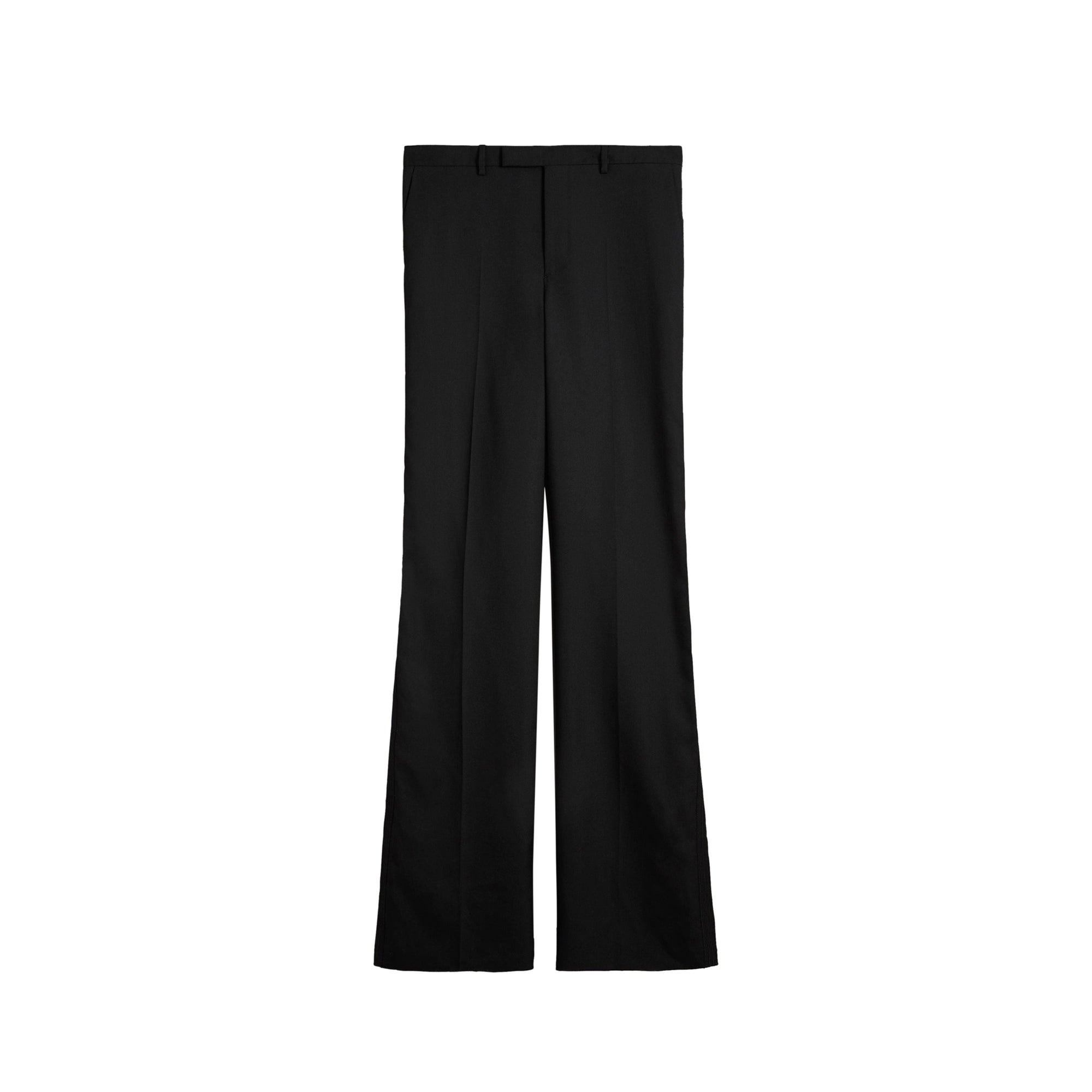 Pantalon de smoking en barathea de laine et de mohair anglais - Noir