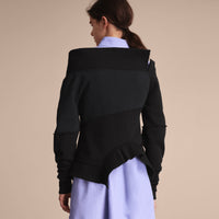 BLACK Sweat-shirt avec coutures visibles et manches sculpturales