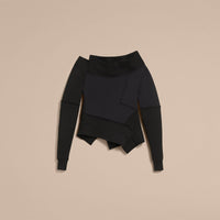 BLACK Sweat-shirt avec coutures visibles et manches sculpturales