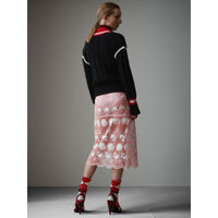BLACK Pull de style cricket en laine et cachemire avec col en crochet