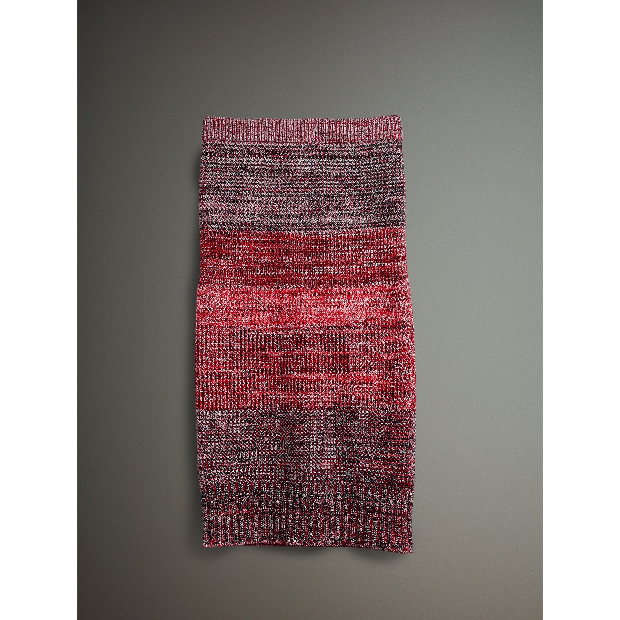 RED_BLACK Jupe en mouliné de cachemire, coton et laine mélangés