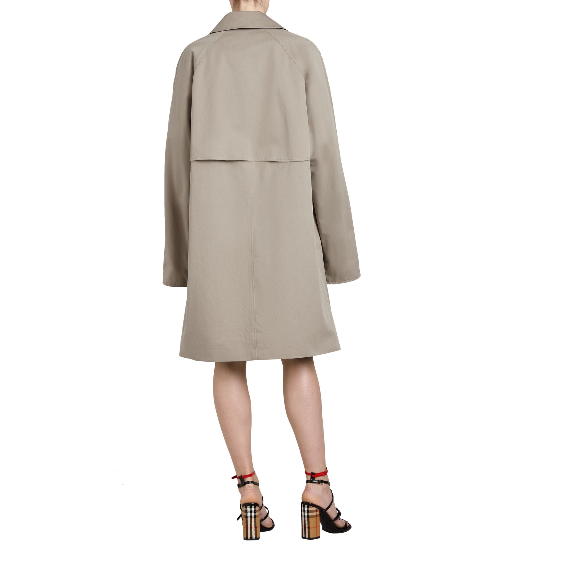 KHAKI Paletot en gabardine de coton cirée revisité
